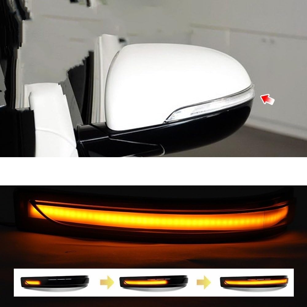 車のバックミラーターンシグナルライ 2PCS LED ダイナミック ターン